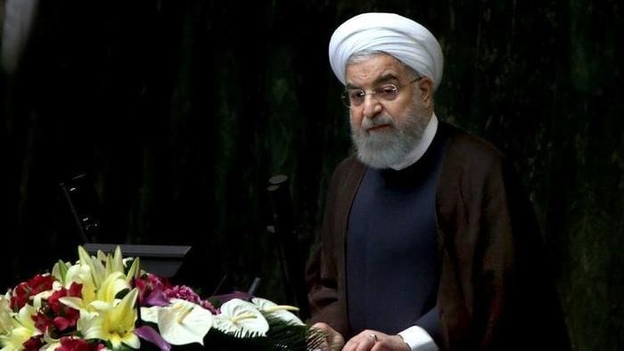 Tổng thống Iran Hassan Rouhani khẳng định Iran sẽ trả đũa vì lệnh cấm vận mới của Mỹ. Ảnh: CNBC
