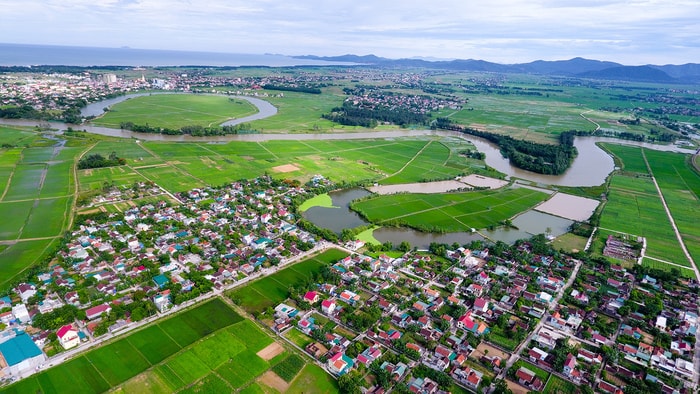 Quang cảnh trung tâm huyện Diễn Châu. Ảnh: Sách Nguyễn