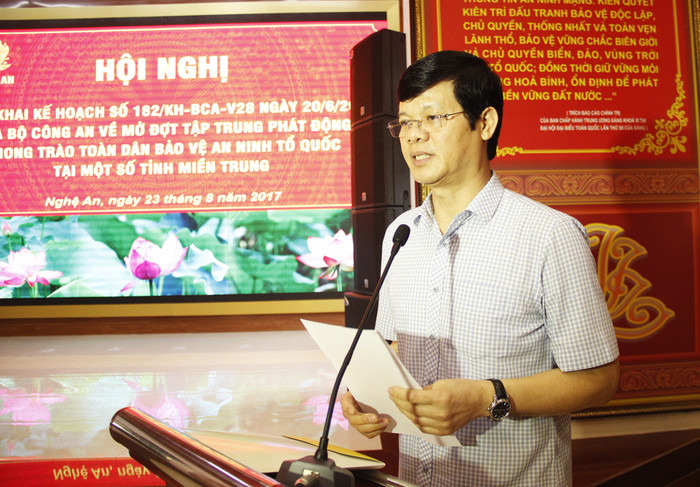 Đồng chí Lê Xuân Đại phát biểu tại hội nghị. Ảnh: Cảnh Nam