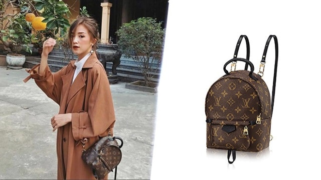 Salim lại yêu thích mẫu ba lô kích thước mini của Louis Vuitton, cô đã phối hợp rất nhiều trang phục khác nhau cùng với item này mỗi khi xuất hiện.