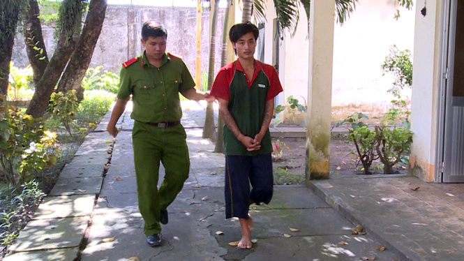 Nghi can Trần Văn Thương đã bị bắt tạm giam để điều tra hành vi giết người - Ảnh: VĂN VŨ