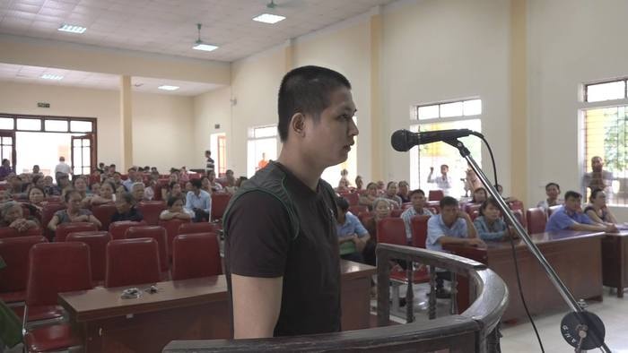 Bị cáo Nguyễn Khắc Duy tại tòa. Ảnh Hồng Sương