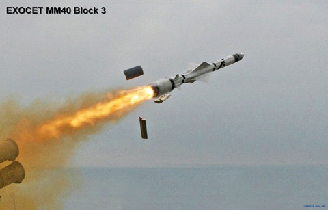 Tên lửa hành trình chống hạm MM 40 Exocet Block III của Pháp