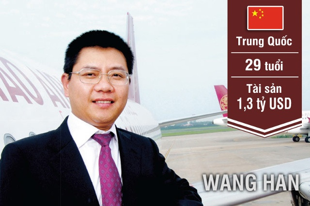Sự giàu có của Wan Han chủ yếu đến từ cổ phần tại hãng hàng không Juneyao Air mà anh được thừa kế từ cha của mình. Bên cạnh đó, Juneyao cũng thu lợi nhuận từ các ngành bán lẻ, giáo dục, văn hóa và thực phẩm.