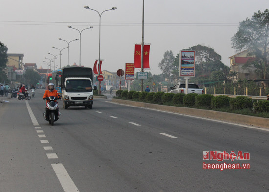 Quốc lộ 1A, đoạn qua địa bàn huyện Nghi Lộc. Ảnh: tư liệu