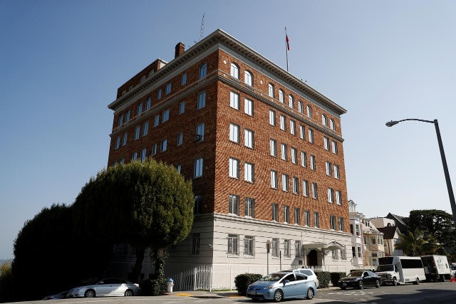 Lãnh sự quán Nga tại San Francisco thuộc tiểu bang California. Ảnh: AP