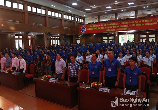 Lễ phát động chiến dịch hè tình nguyện năm 2017 của sinh viên Đại học Vinh, ảnh tư liệu
