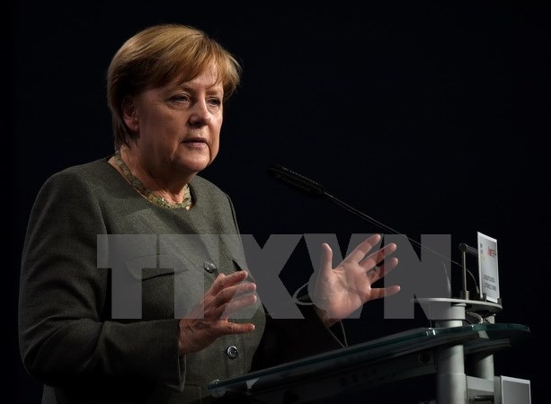 Thủ tướng Đức Angela Merkel phát biểu tại một sự kiện ở Nuremberg, miền nam Đức ngày 1/9. (Ảnh: AFP/TTXVN) Ads by AdAsia