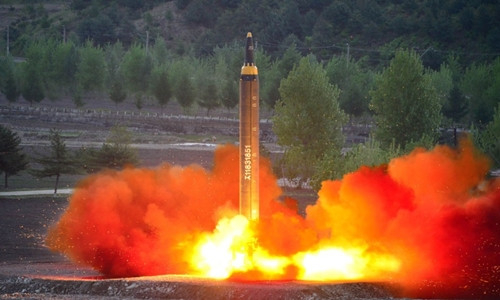 Chỉ trong vòng 1 tuần, Triều Tiên đã tiến hành 2 lần phóng thử tên lửa. Ảnh: KCNA