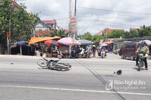 Hiện trường vụ tai nạn. Ảnh: TKC. 