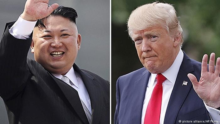 Nhà lãnh đạo Triều Tiên Kim Jong-un và Tổng thống Mỹ Donald Trump. Ảnh AP