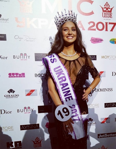 Cô gái 18 tuổi sẽ đại diện Ukraine tham dự Miss World 2017, tổ chức tại Trung Quốc.