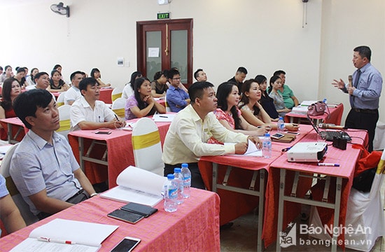 Lớp học có sự tham gia của 70 học viên, là lãnh đạo các doanh nghiệp trên địa bàn tỉnh Nghệ An. Ảnh; Phương Thuý