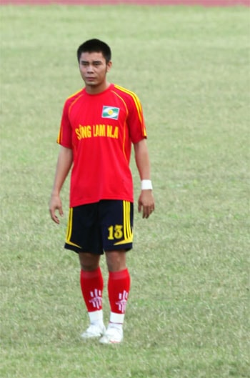 Trương Đắc Khánh khi còn thi đấu cho SLNA. Ảnh: SLNAFC