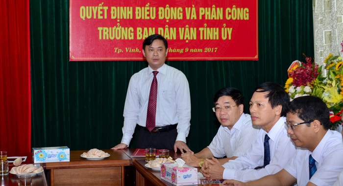 Đồng chí Thái Thanh Quý phát biểu nhận nhiệm vụ. Ảnh: P.V