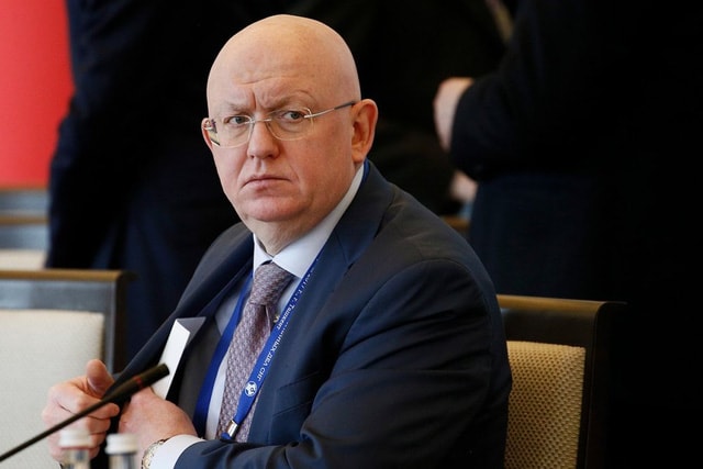 Đại sứ Nga tại Liên Hiệp Quốc (LHQ) Vassily Nebenzia.  Ảnh: Reutes
