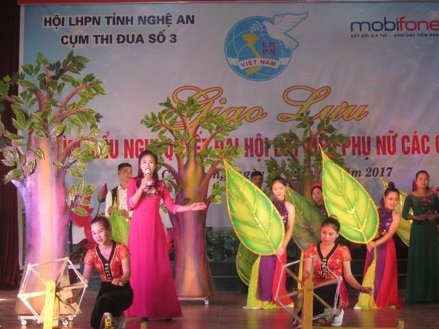 Một tiết mục tại chương trình. Ảnh: Trang