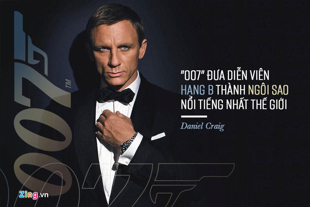 Vai diễn James Bond đem lại ánh hào quang cho Daniel Craig cách đây 11 năm. 