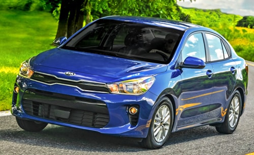 Kia Rio sedan bản tiêu chuẩn LX có giá rẻ nhất 14.795 USD.