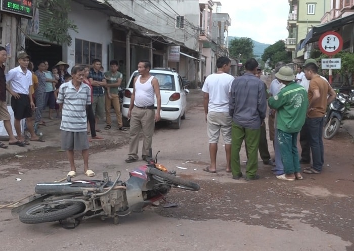 Hiện trường vụ tai nạn. Ảnh: Sương Đàn