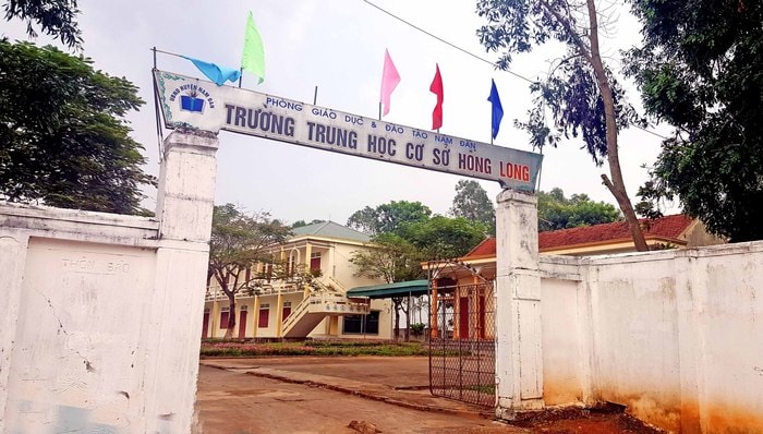 Trường THCS Hồng Long - Nam Đàn. Ảnh: MH