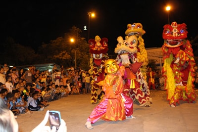 Trò chơi Múa lân. Ảnh minh họa.