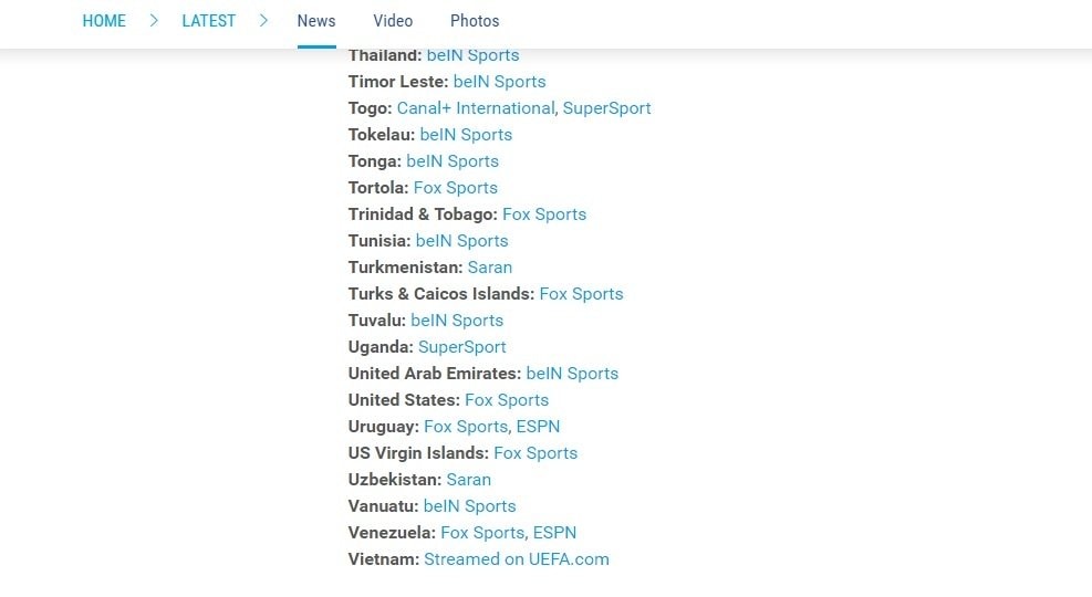UEFA, Champions League, Cup C1, bản quyền truyền hình
