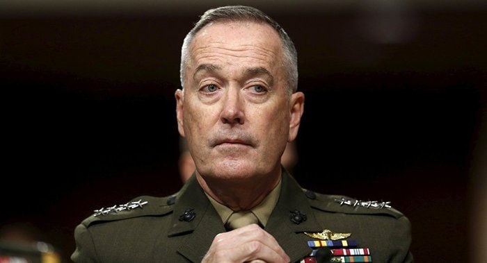 Chủ tịch Hội đồng Tham mưu trưởng Liên quân Mỹ - Đại tướng Joseph Dunford. Ảnh: AFP