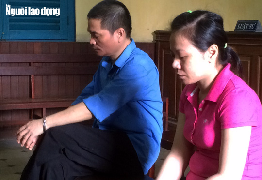 Hai bị cáo Lê Thế Roan và Trần Huệ San tại phiên tòa phúc thẩm.
