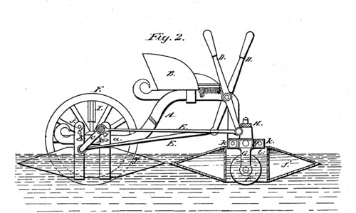 Xe đạp đi được cả trên cạn lẫn dưới nước của David J. Farmer. Ảnh: Smithsonian.