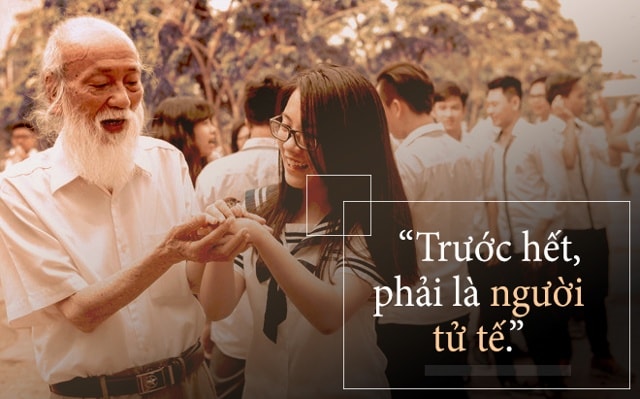 “Các em có thể trở thành những người lao động chân chính, những nhà kỹ thuật có chuyên môn giỏi, những người nghiên cứu thành công, những doanh nghiệp tầm cỡ,… nhưng trước hết, phải là những người tử tế” _ Lời dặn dò nổi tiếng của thầy Văn Như Cương.