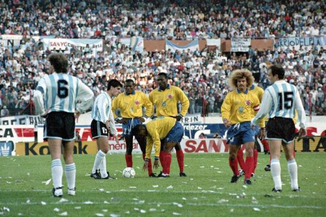 Trận thua 0 - 5 của Argentina trước Colombia vào tháng 9/1993. Ảnh: Internet