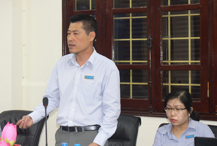 Ông Lê Trường Giang - Giám đốc BHXH tỉnh phân tích nguyên nhân bội chi quỹ BHYT. Ảnh: Phước Anh