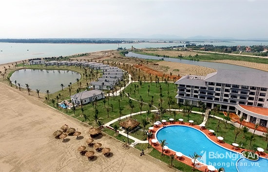 Dự án Vinpearl Cửa Hội đi vào hoạt động là điểm nhấn quan trọng của du lịch Cửa Lò. Ảnh Việt Phương