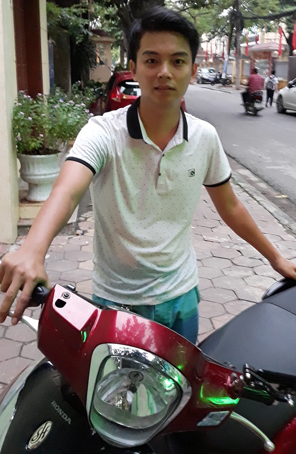 Anh Nguyễn Thế Kiên dũng cảm dùng xe máy của mình truy đuổi đối tượng trộm cắp hung hãn
