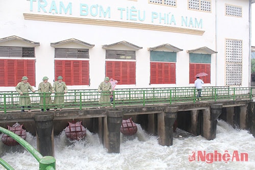 Trạm bơm tiêu Cầu Đen (phường Trung Đô - TP.Vinh). Ảnh tư liệu. 