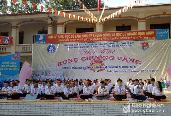 hội thi thực sự là sân chơi bổ ích cho học sinh huyện vùng cao Anh Sơn. Ảnh: Vinh Tâm