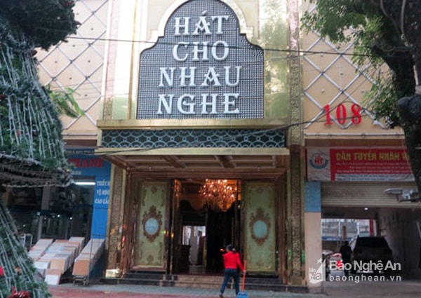 Quán karaoke 108 Phan Đình Phùng - nơi xảy ra vụ việc. Ảnh: Hải Châu