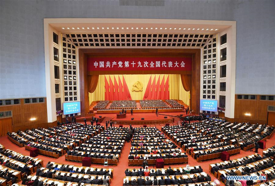 Đại hội Đảng lần 19 của Trung Quốc diễn ra trong một tuần, thảo luận và thông qua kế hoạch nhân sự lãnh đạo đảng trong nhiệm kỳ 5 năm tới. Ảnh: Xinhua.