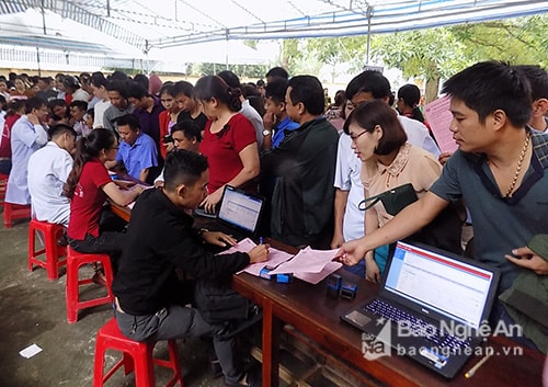 Chương trình thu hút 700 tình nguyện viên trên địa bàn huyện. Ảnh: Thu Hường