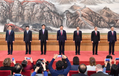 7 ủy viên thường vụ Bộ Chính trị Đảng Cộng sản Trung Quốc khóa 19.