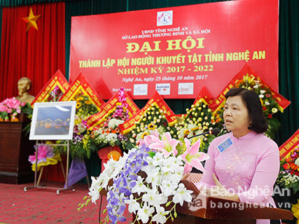 Đồng chí Đặng Quỳnh Mai - Chủ tịch Liên hiệp Hội Người khuyết tật Việt Nam cho rằng: 