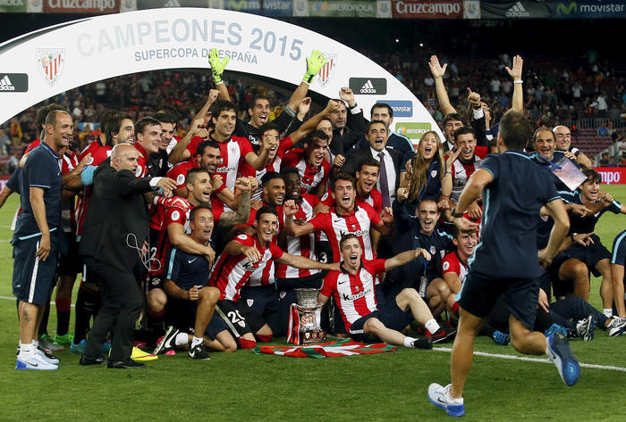 Bilbao từng đánh bại Barcelona để giành chức vô địch Siêu cúp Tây Ban Nha năm 2015. Ảnh: Internet