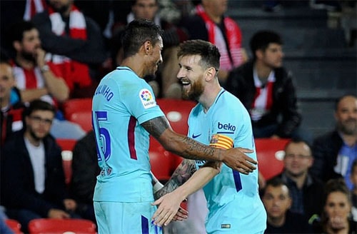 Tân binh Paulinho tiếp tục chơi tốt trong màu áo Barca.