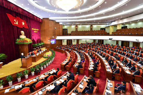 Hội nghị Trung ương 6, khoá 12 đã thông qua Nghị quyết về đổi mới, sắp xếp tổ chức bộ máy của hệ thống chính trị. Ảnh: VGP/Quang Hiếu