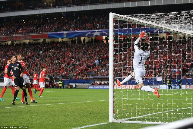 Sai lầm của thủ thành Mile Svilar dẫn đến bàn thua của Benfica trong trận lượt đi. Ảnh: Internet