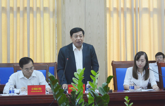 Chủ tịch UBND tỉnh Nguyễn Xuân Đường nhấn mạnh Nghệ An đang tập trung thu hút đầu tư vào lĩnh vực công nghiệp công nghệ cao. Ảnh: T.G