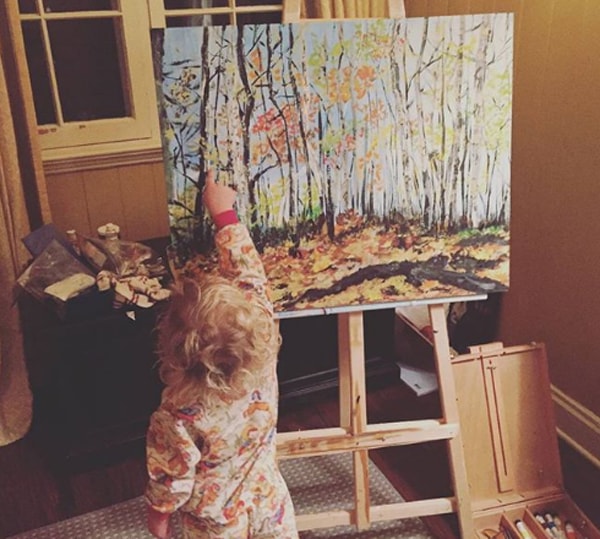 and a keen painter