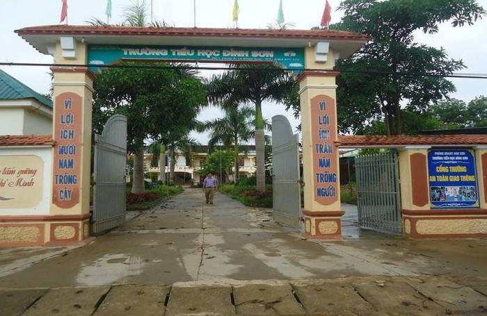 Trường tiểu học Đỉnh Sơn (Anh Sơn), nơi xảy ra sự việc. Ảnh: N.H