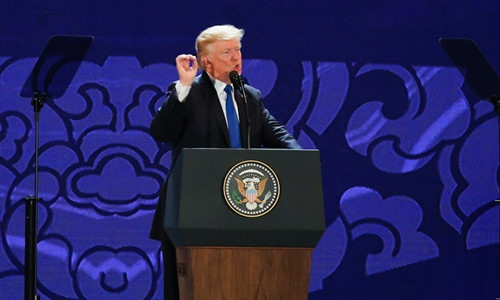 Tổng thống Mỹ Trump phát biểu tại APEC. 